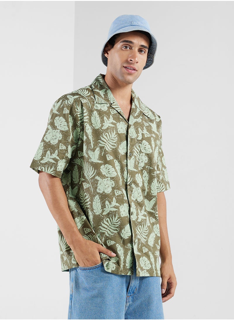 Aop Logo Woven Shirt