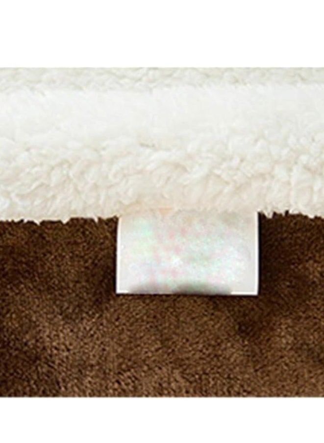 Pure Color Lamb Cashmere Fleece Blanket, Universal In All Seasons, Double-sided Plush Blanket for Sofa and Camping, 100cm/120cm-0.6kg, ((Coffee color)