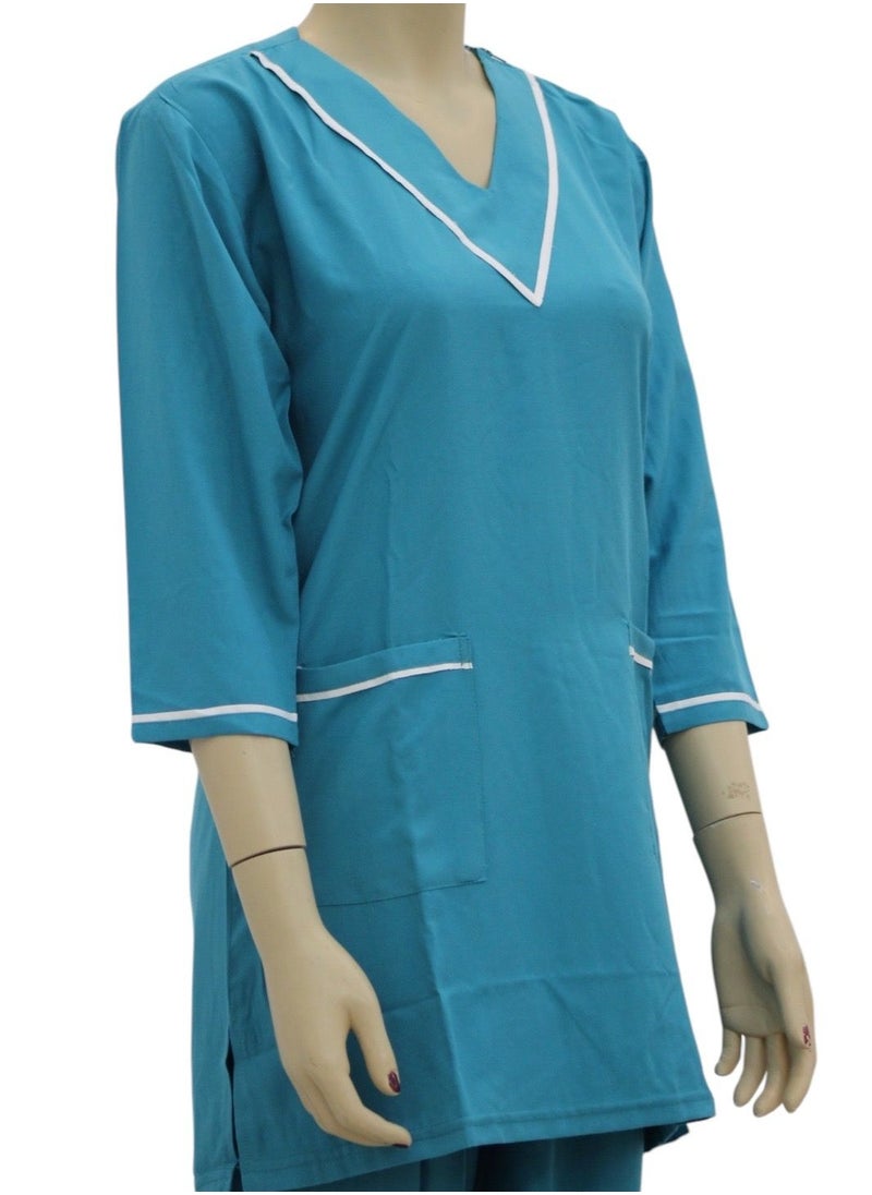 Housemaid Uniform Maid Nanny Scrub Suit 4 piece set