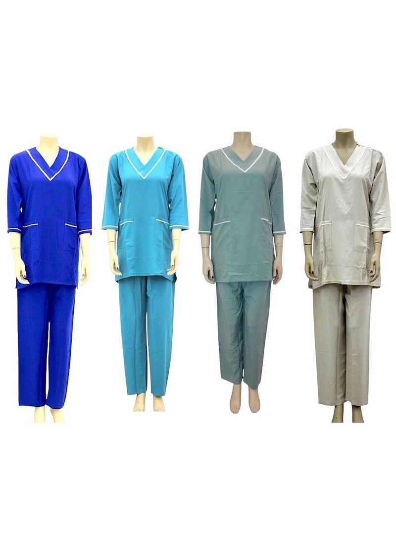 Housemaid Uniform Maid Nanny Scrub Suit 4 piece set