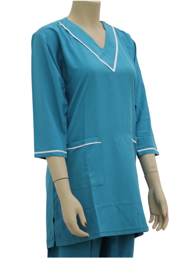 Housemaid Uniform Maid Nanny Scrub Suit 4 piece set