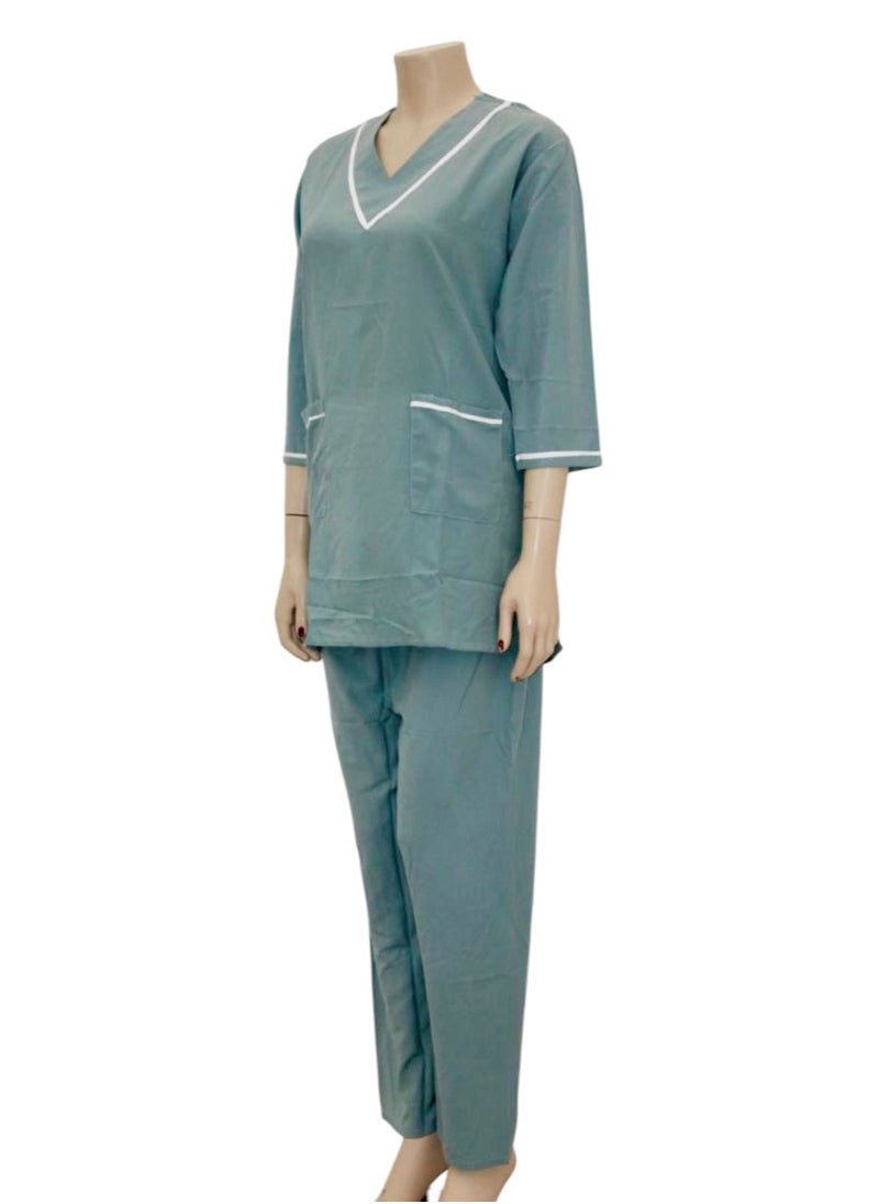 Housemaid Uniform Maid & Nanny Scrub Suit 3 piece set