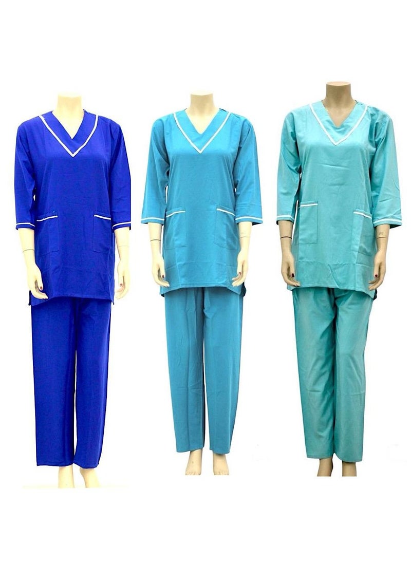 Housemaid Uniform Maid Nanny Scrub Suit 3 piece set