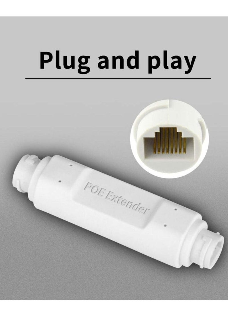 POE extender, standard 48V repeater 10/100Mbps outdoor waterproof network enhancer serial port monitoring AP power signal plug and play