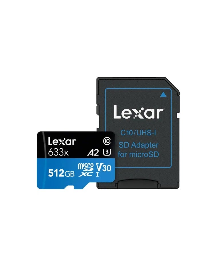 633x 512GB TF Card High-performance Micro SD Card Class10 U3 A2 V30 High Speed TF Card For Phone Camera Dashcam 512 GB