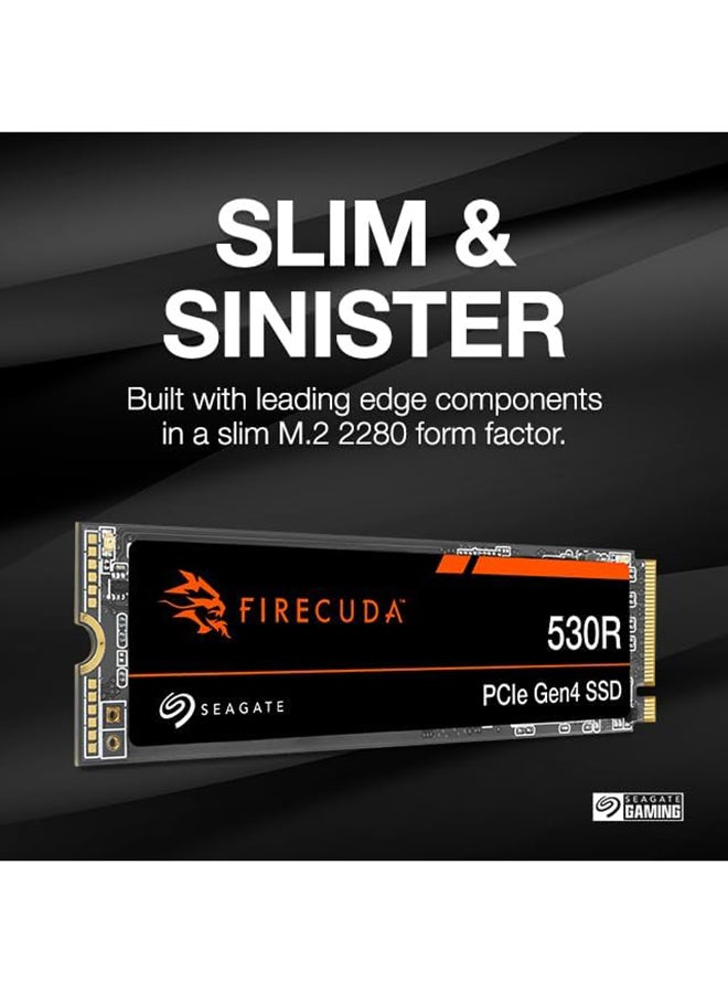 FireCuda 530R NVMe SSD 1TB, for PS5/PC, M.2 PCIe Gen4 ×4 NVMe 1.4, 7400 MB/s, 3D-TLC-NAND, 640 TBW, Refresh, ZP1000GM3A063 1 TB