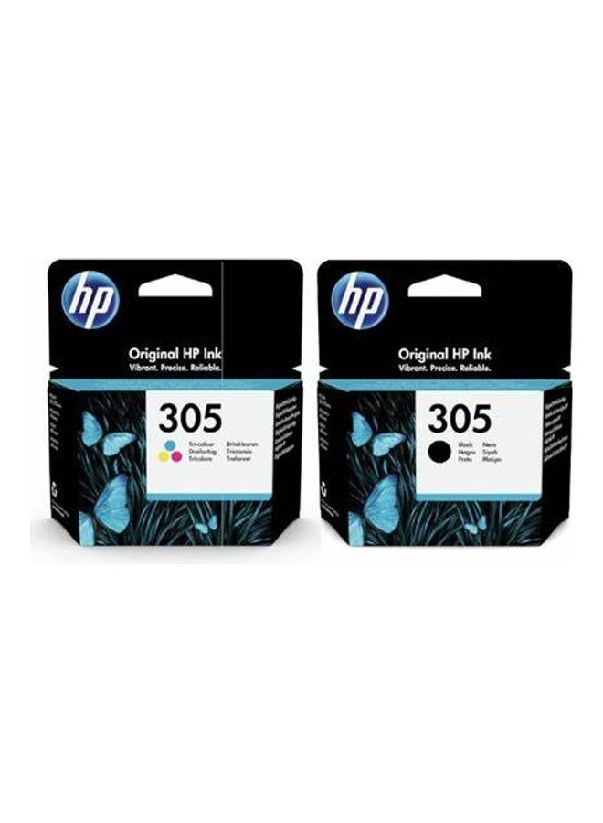 hp 2-Piece Original 305 Black And Tri-Colour Ink Cartridge Set Black/Multicolor Multicolour/black