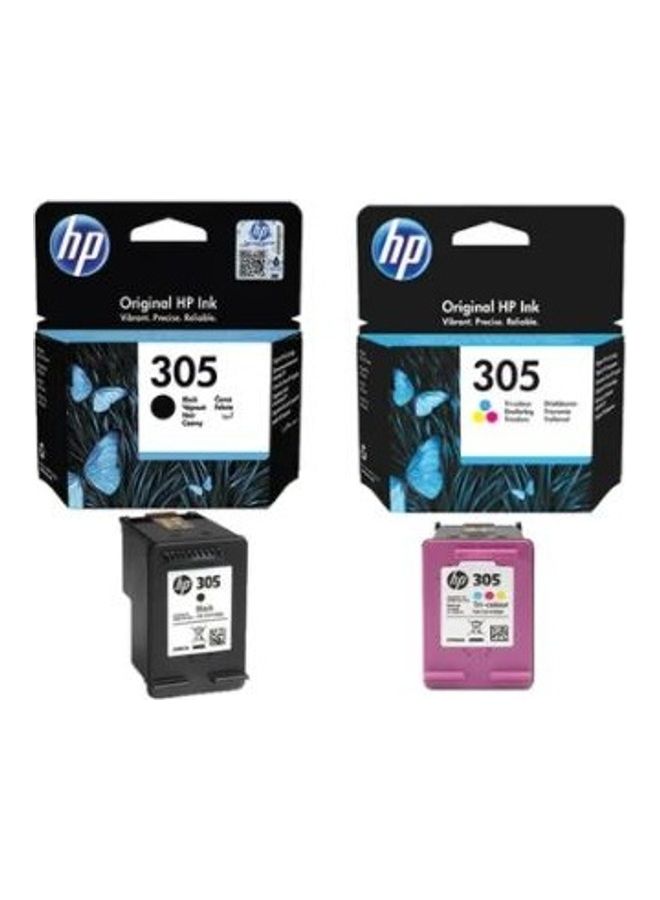 hp 2-Piece Original 305 Black And Tri-Colour Ink Cartridge Set Black/Multicolor Multicolour/black