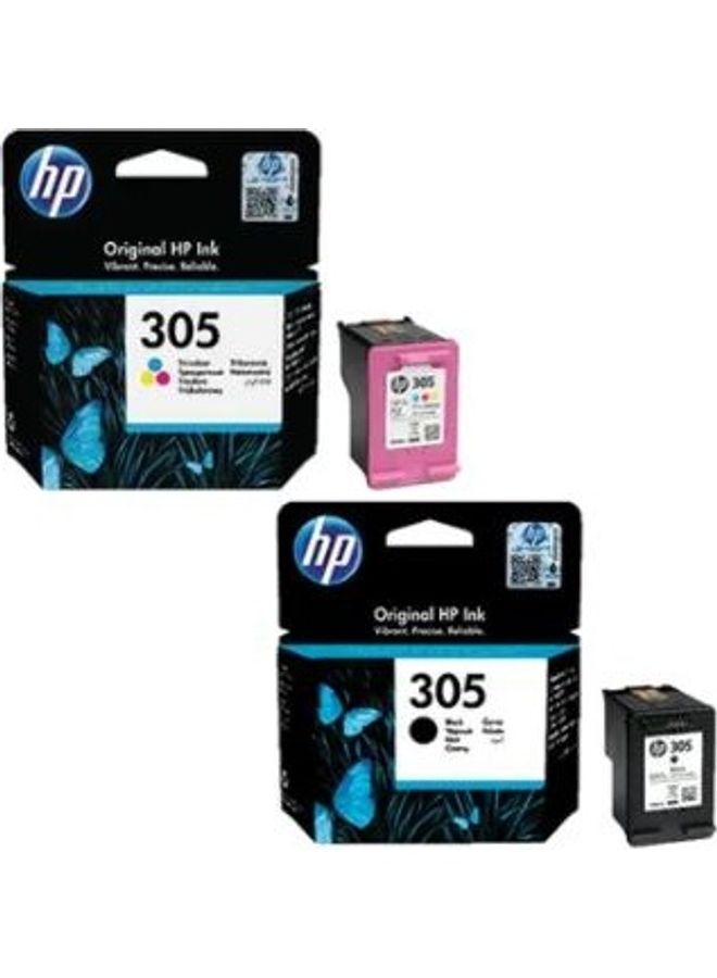 hp 2-Piece Original 305 Black And Tri-Colour Ink Cartridge Set Black/Multicolor Multicolour/black