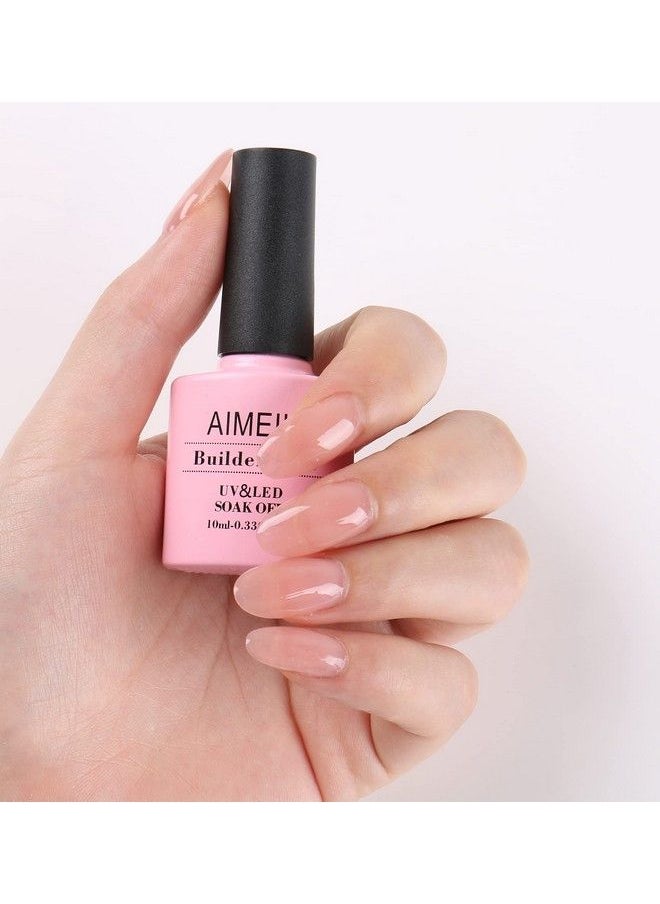Sheer Color Builder Base Gel For Nails No Need Slip Solution Builder Extension Soak Off Nude Pink Gel Nail Polish 6Pcs X 10Ml Kit Set 35