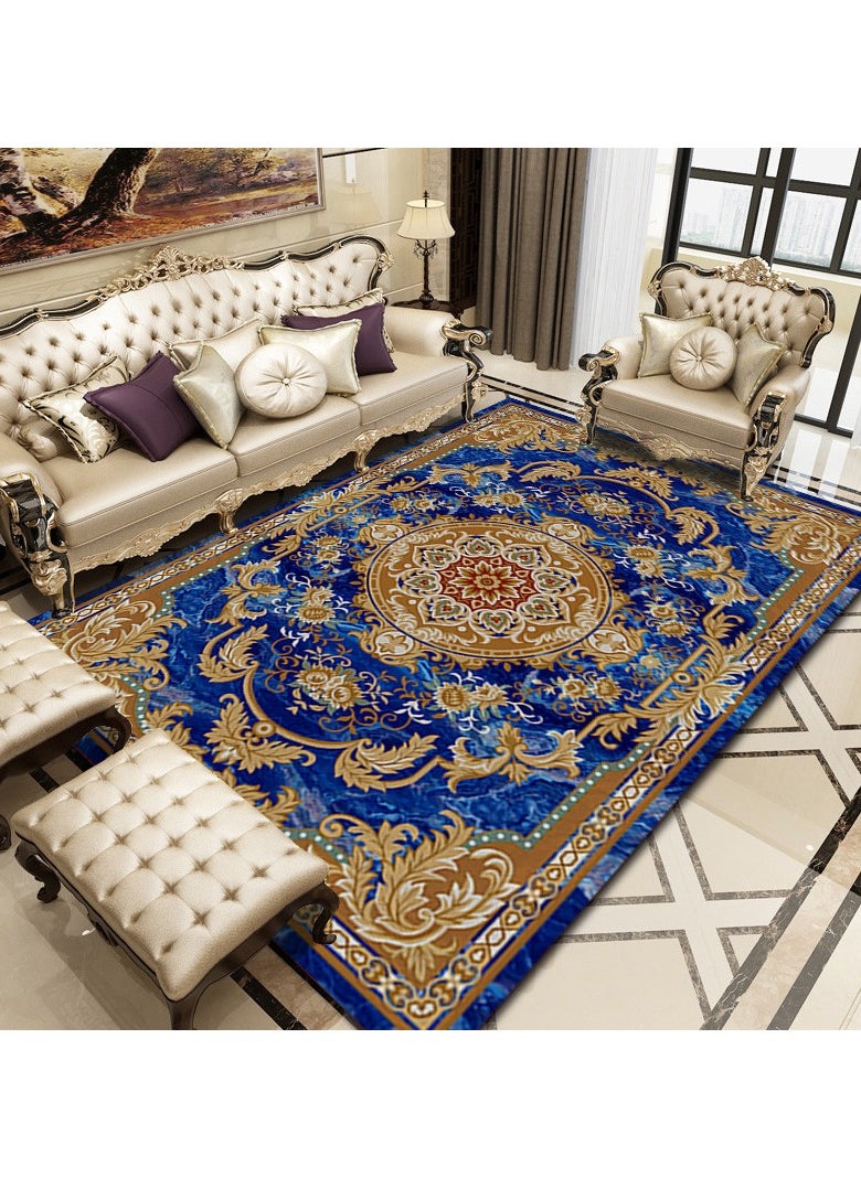 Bedroom Rug Vintage European Style Soft Carpet Synthetic Fibre