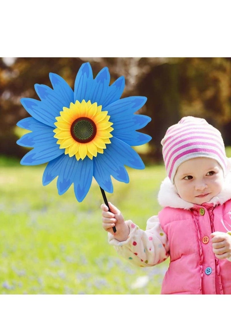 Sunflower Lawn Pinwheels Wind Spinners Garden Party Pinwheel Wind Spinner for Patio Lawn Garden Yard Outdoor Lawn Ornaments Wind Spinner Yard Art Pathway Patio Ornaments 6 PCS