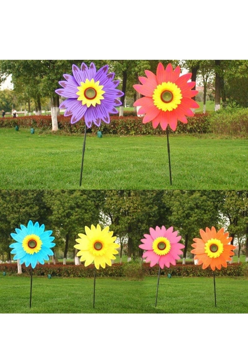 Sunflower Lawn Pinwheels Wind Spinners Garden Party Pinwheel Wind Spinner for Patio Lawn Garden Yard Outdoor Lawn Ornaments Wind Spinner Yard Art Pathway Patio Ornaments 6 PCS