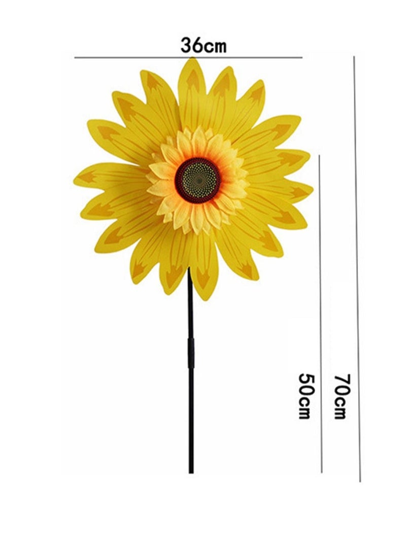 Sunflower Lawn Pinwheels Wind Spinners Garden Party Pinwheel Wind Spinner for Patio Lawn Garden Yard Outdoor Lawn Ornaments Wind Spinner Yard Art Pathway Patio Ornaments 6 PCS