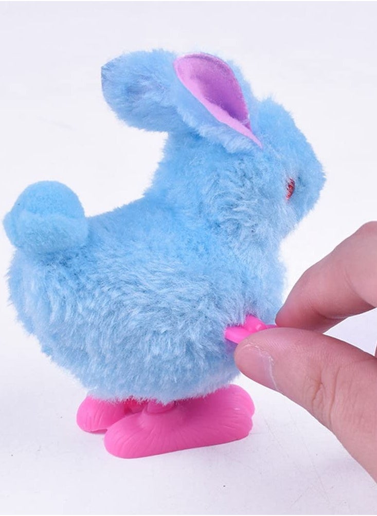 Bunny Jumping Chick Wind Up Toy, 8 Pcs Novelty Chicken Hopping Windup Toy for Kids, Egg Hunt Basket, Stocking Stuffers, Party Favors, Birthdays