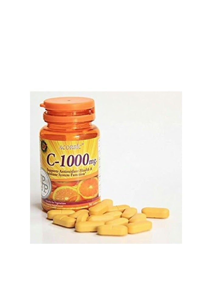 Acorbic Vitamin C-1000mg – High Potency Vitamin C Tablets for Immune Support & Antioxidant Health