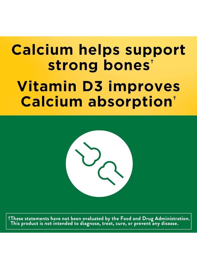 Nature Made Calcium 500 mg with Vitamin D3, Dietary Supplement for Bone Support, 130 Tablets