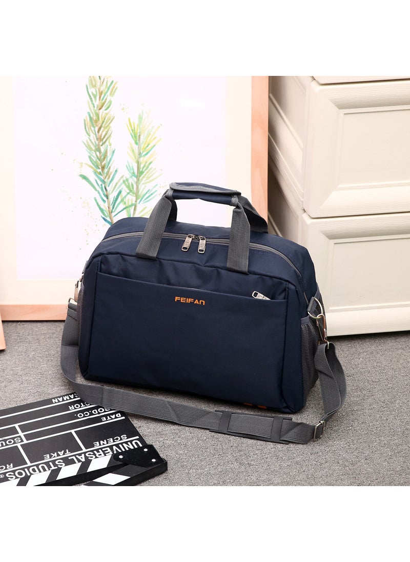 Large Capacity Travel Tote Bag Dark blue