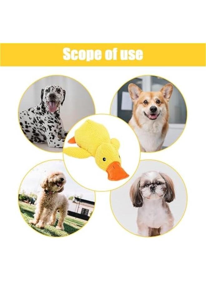 Quack-Quack Duck Dog Toy, The Calming Duck Dog Toy, The Mellow Dog Calming Duc, Yellow Stuffed Duck Dog Chew Toys for Dogs Indoor Puppy (Green)