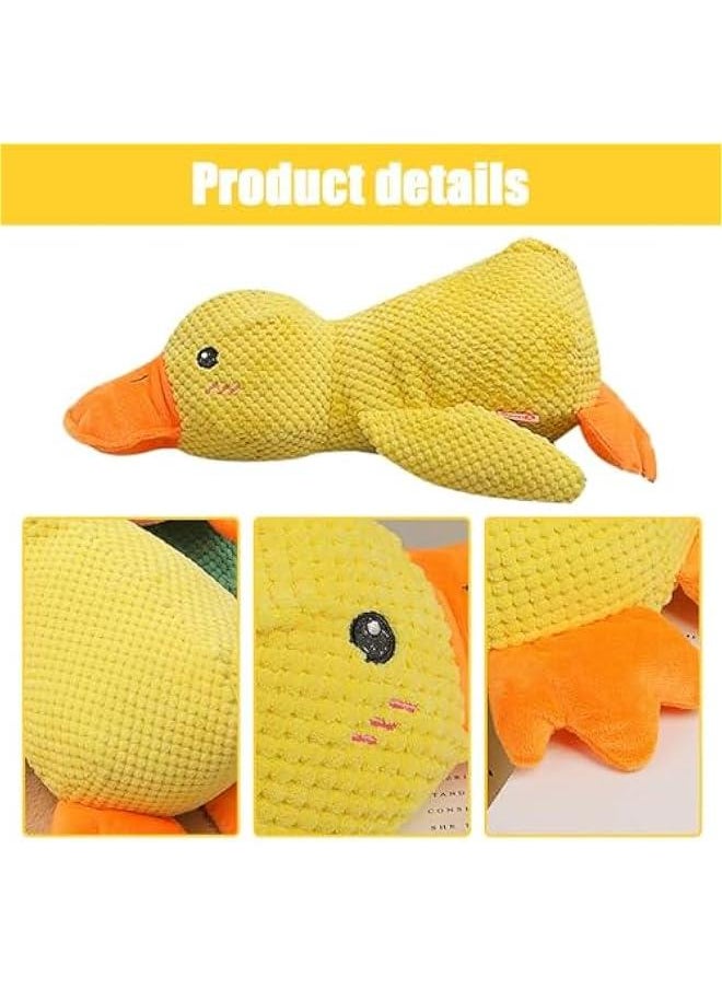 Quack-Quack Duck Dog Toy, The Calming Duck Dog Toy, The Mellow Dog Calming Duc, Yellow Stuffed Duck Dog Chew Toys for Dogs Indoor Puppy (Green)