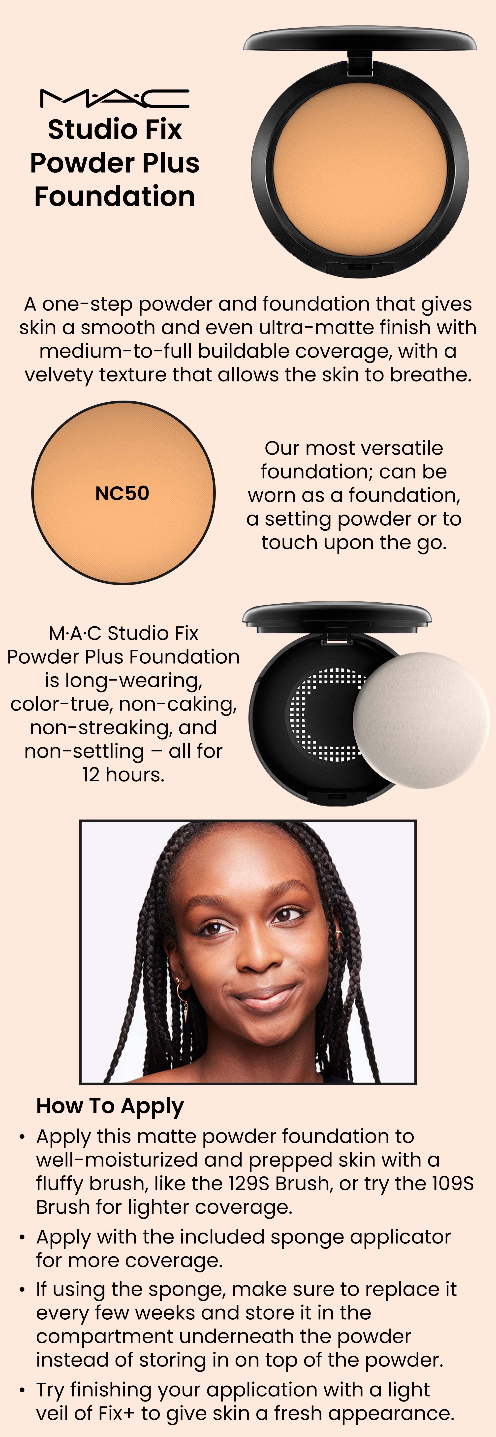 STUDIO FIX POWDER PLUS FOUNDATION NC50 NC50