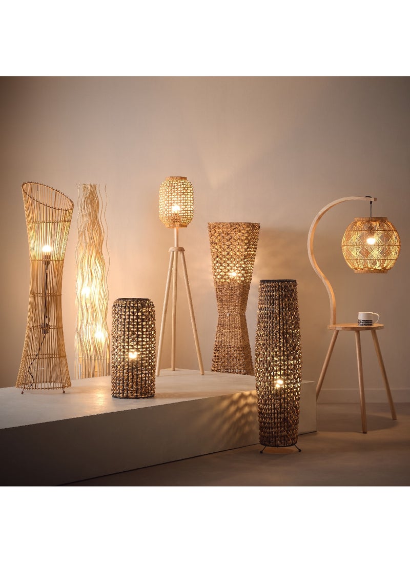 Naturel Rattan and Seagrass Floor Lamp with Cable and E27 29 x 130 x 29 cm