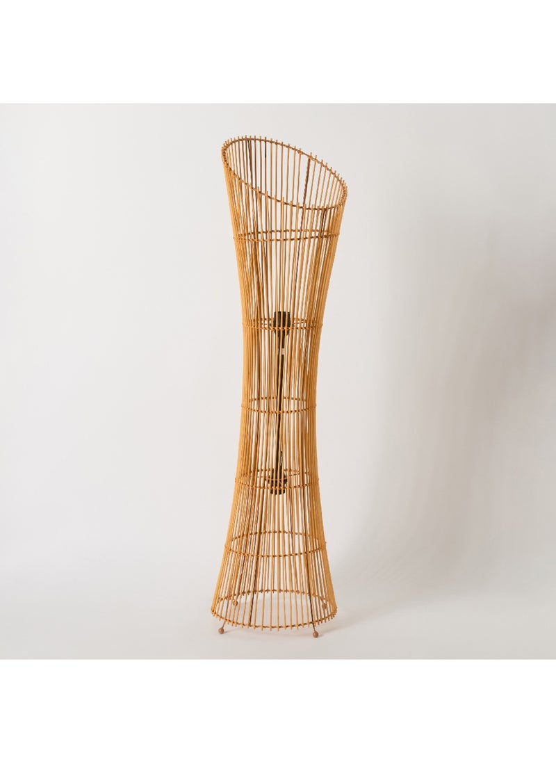 Naturel Bamboo Floor Lamp with Cable and E27 Bulb 29.5 x 118 x 29.5 cm