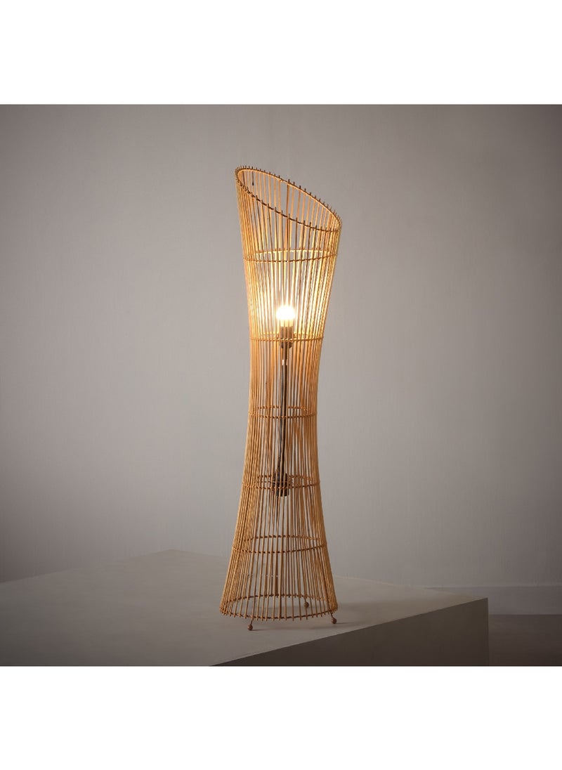 Naturel Bamboo Floor Lamp with Cable and E27 Bulb 29.5 x 118 x 29.5 cm