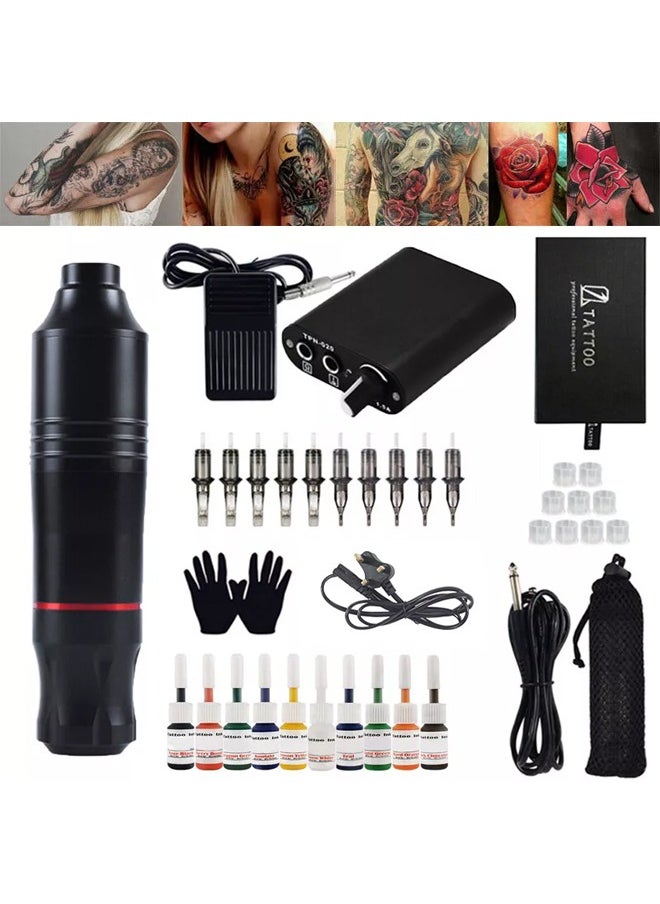 Tattoo Kit Tattoo tools Tattoo equipment set stable performance lightweight portable black tattoo practice tattoo equipment motor pen