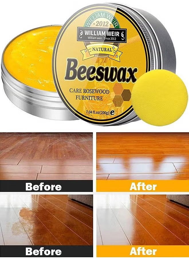 Natural Beeswax Furniture Polish Wood Seasoning Beeswax For Wood Polish And Conditioner Multipurpose Waterproof And Repair Wood Wax Wood Cleaner And Polish Furniture Wax