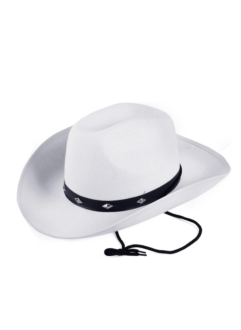 Cowboy Hat  Studded Costume Accessories Western Women Men Cowgirl Outdoor Felt Wide Brim