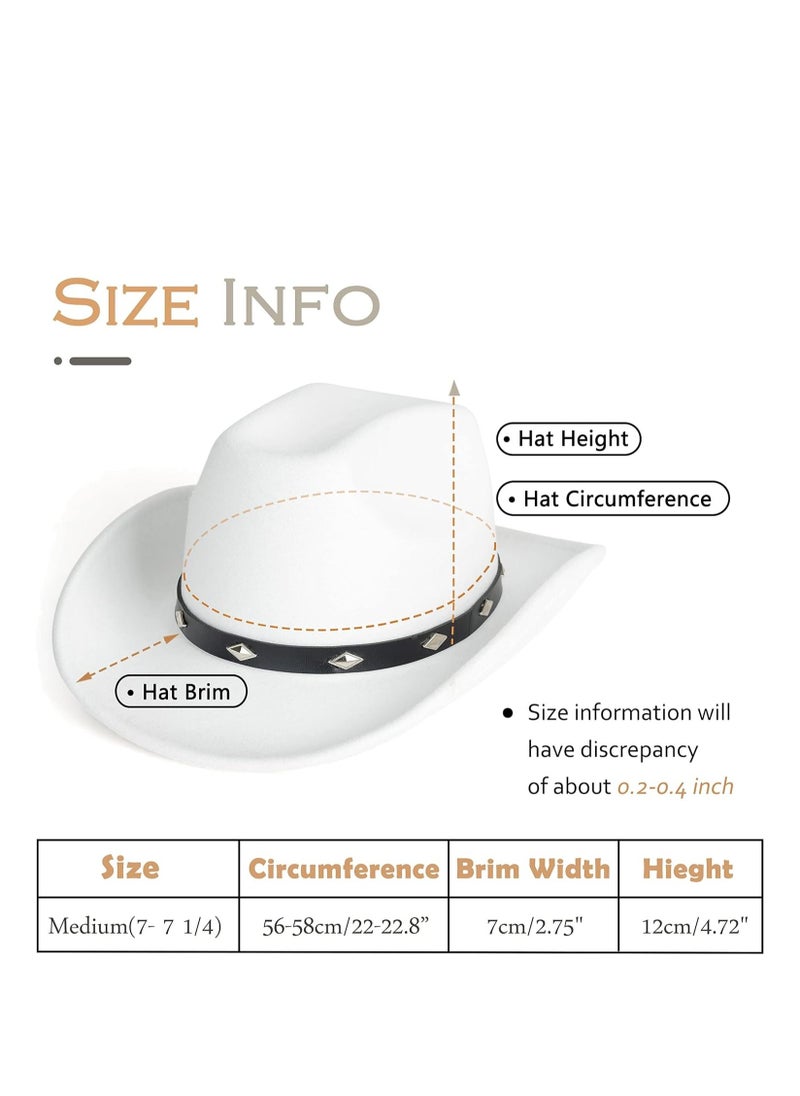Cowboy Hat  Studded Costume Accessories Western Women Men Cowgirl Outdoor Felt Wide Brim