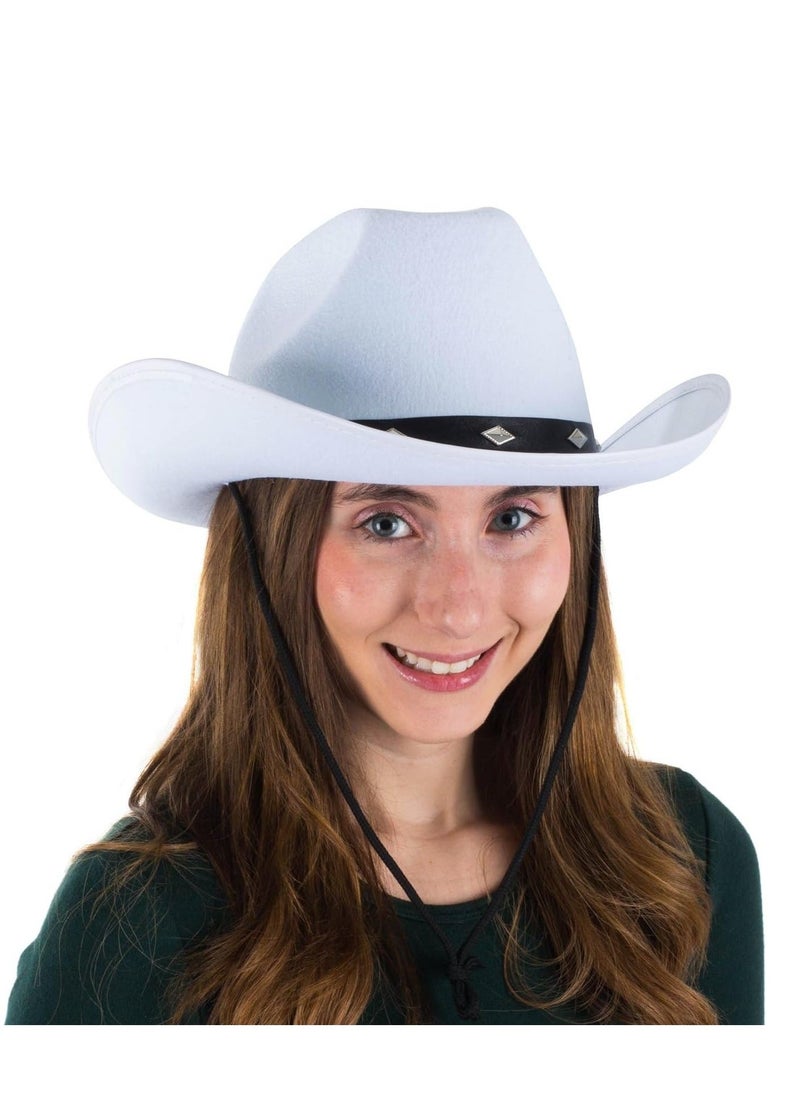 Cowboy Hat  Studded Costume Accessories Western Women Men Cowgirl Outdoor Felt Wide Brim