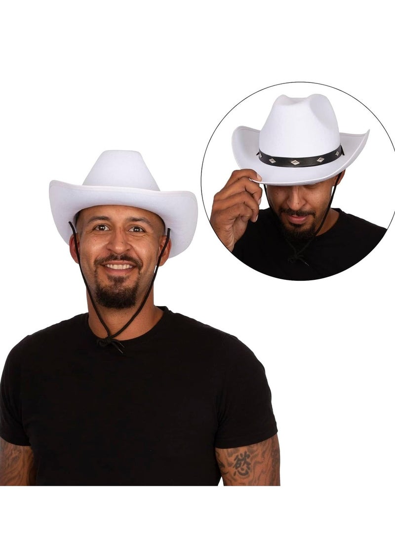 Cowboy Hat  Studded Costume Accessories Western Women Men Cowgirl Outdoor Felt Wide Brim