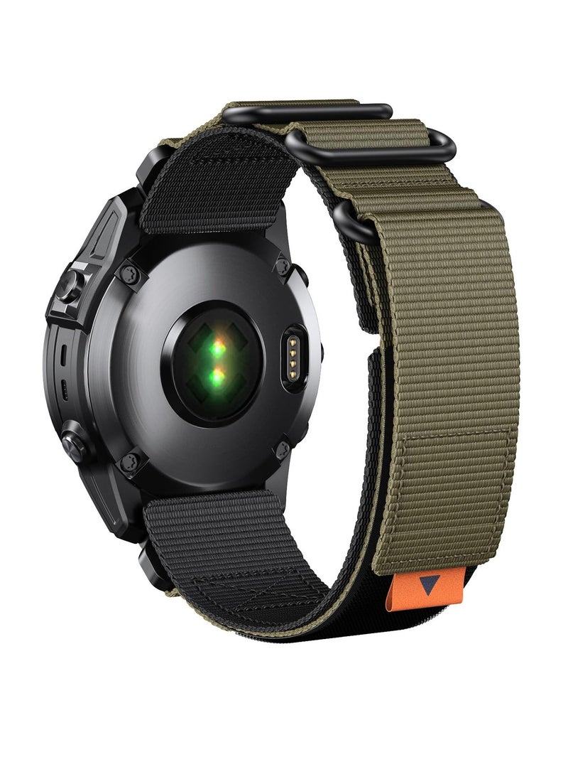 Compatible with Fenix 7X Fenix 6X Fenix 5X 26MM Nylon Strap Replacement for Fenix 5X Plus Fenix 6X Pro,Fenix 3 Fenix 3 HR,Descent Mk1 Mk2 Mk2i,D2 Delta PX,tactix Delta,Enduro,Enduro 2 Smartwatches