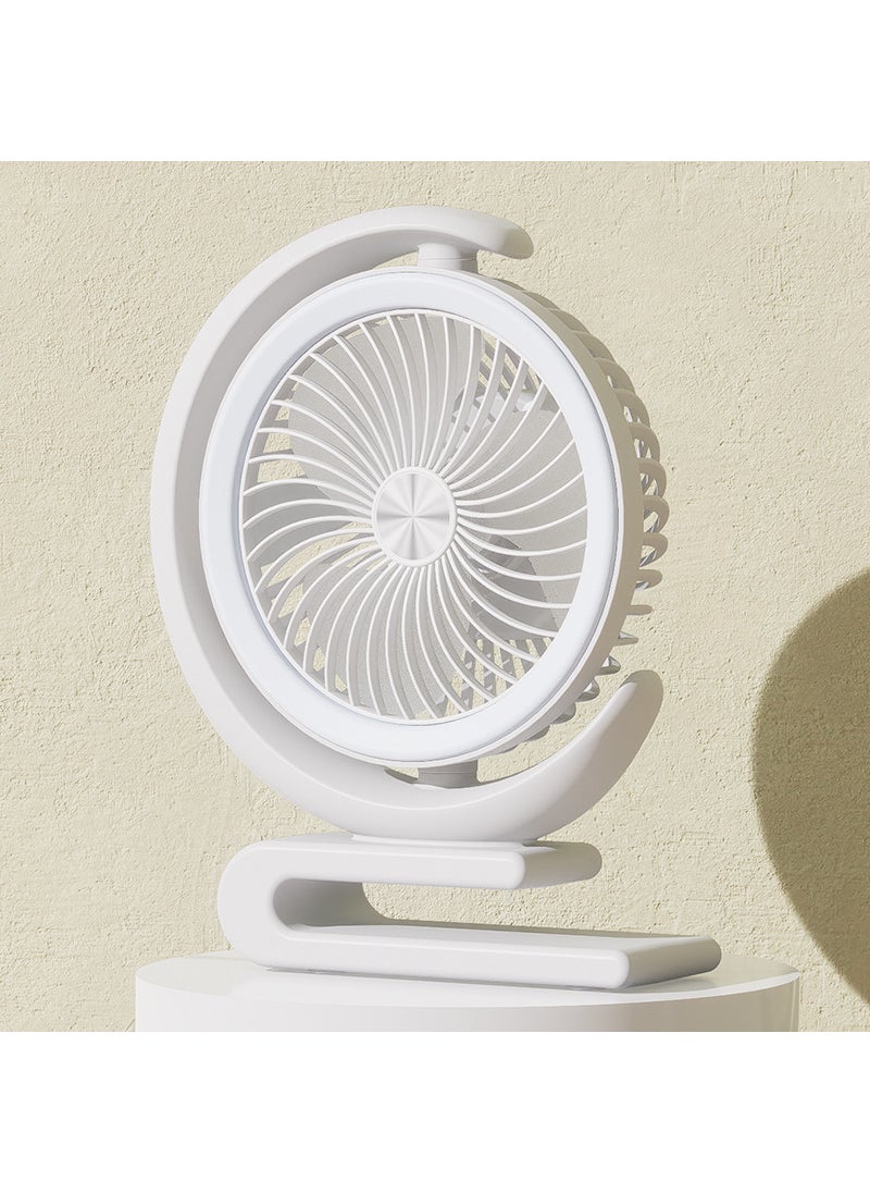 Desktop Circulating Fan USB Charging Office Home White