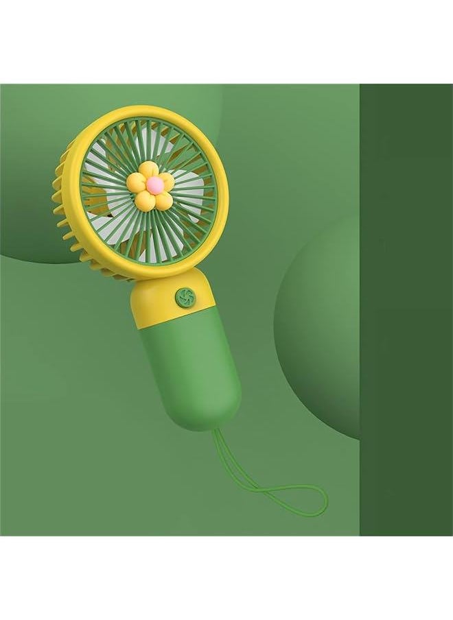 Portable Mini Small Hand Held Fan Soft Silicone Mini USB Rechargeable Portable Pocket Fan for Outdoor,Handheld Fan, Commute, Office, Travel (Green#1), Handheld Fan, Portable Mini Small Hand Held