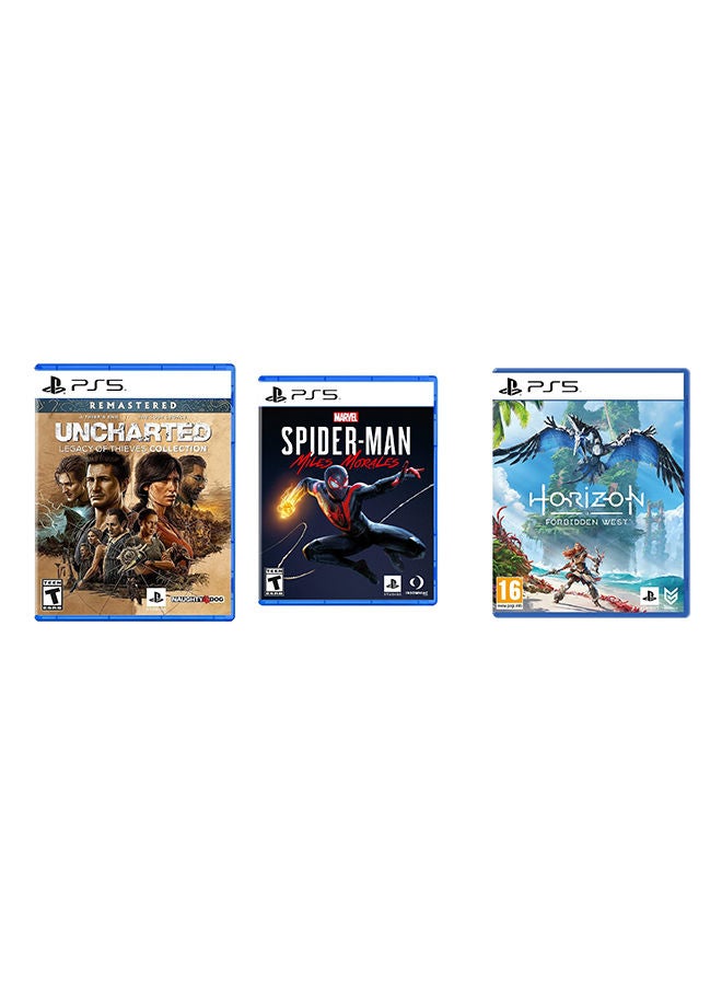 Uncharted Legacy Of Thieves Collection Ps5 + Marvel'S SpiderMan Miles Morales + Horizon forbidden PS5 - action_shooter - xbox_360