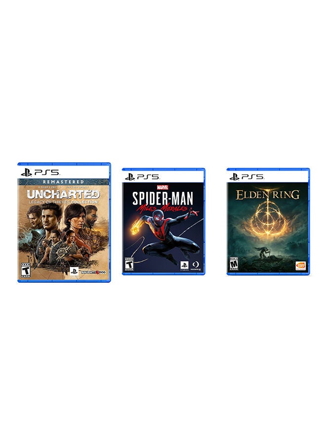 Uncharted Legacy Of Thieves Collection Ps5 + Marvel'S SpiderMan Miles Morales PS5 + Elden Ring PS5 - pc_games