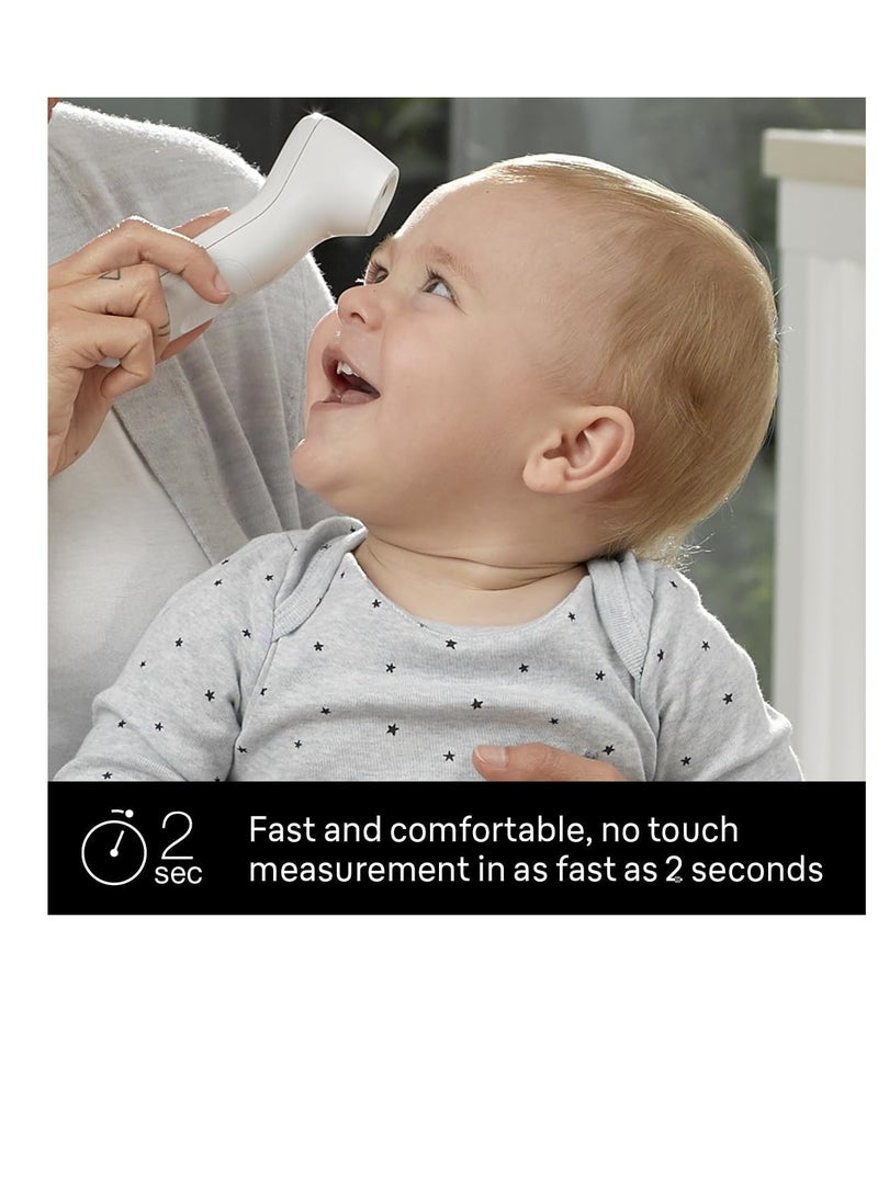 No Touch 3-in-1 Thermometer Measures Forehead Liquid and Food Temps Professional Accuracy and Color Coded Fever Guidance for Babies Kids Toddlers and Adults FSA and HSA Eligible