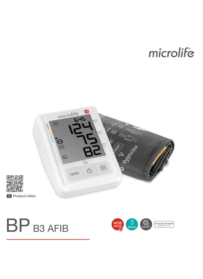 BP B3 AFIB Blood Pressure Monitor with Stroke Risk Detection, Conical soft cuff 22-42 cm