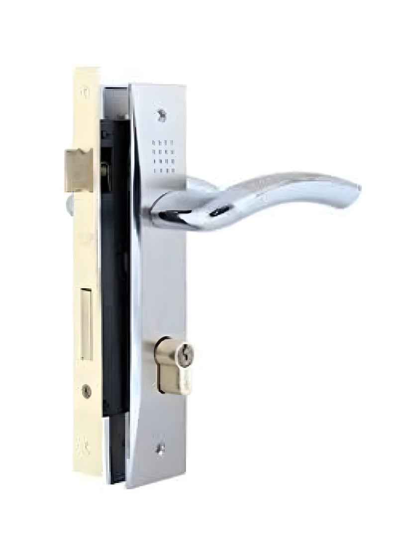 Wooden Door Handle Set With Lock Body & Cylinder 70mm 5key