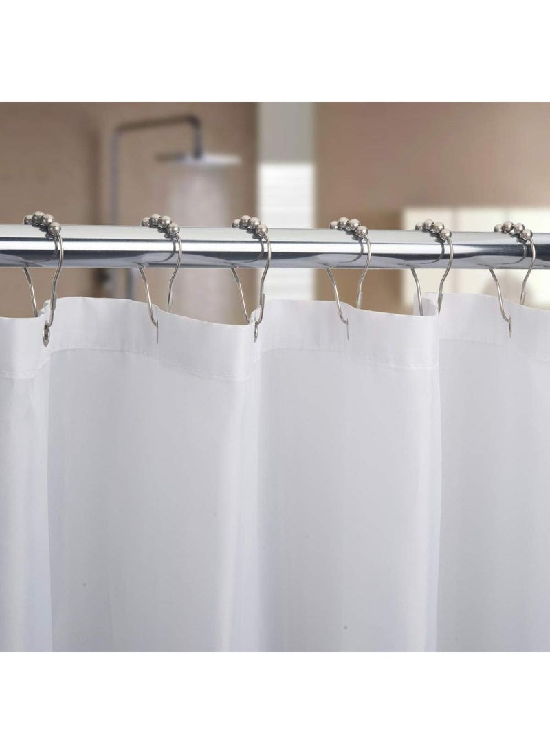 Shower Curtain Rings, Set of 12, Rust-Resistant Metal Shower Hooks Ring Shower Rings for Curtain Rolling Shower Curtain Hooks for Bathroom Shower Rod Shower Curtain Hangers