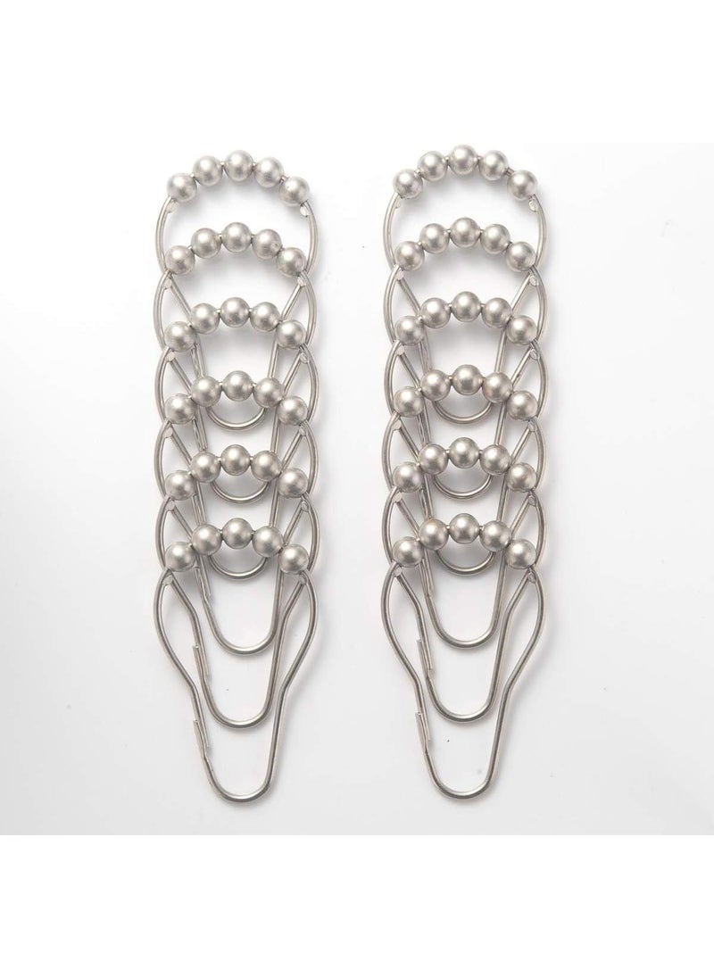 Shower Curtain Rings, Set of 12, Rust-Resistant Metal Shower Hooks Ring Shower Rings for Curtain Rolling Shower Curtain Hooks for Bathroom Shower Rod Shower Curtain Hangers