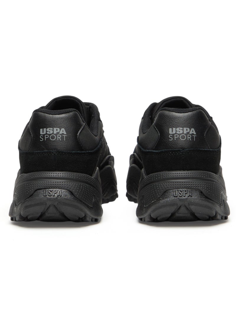 Women's Black Sneakers - Bold Rugged Style with Durable Sole for Outdoor Wear