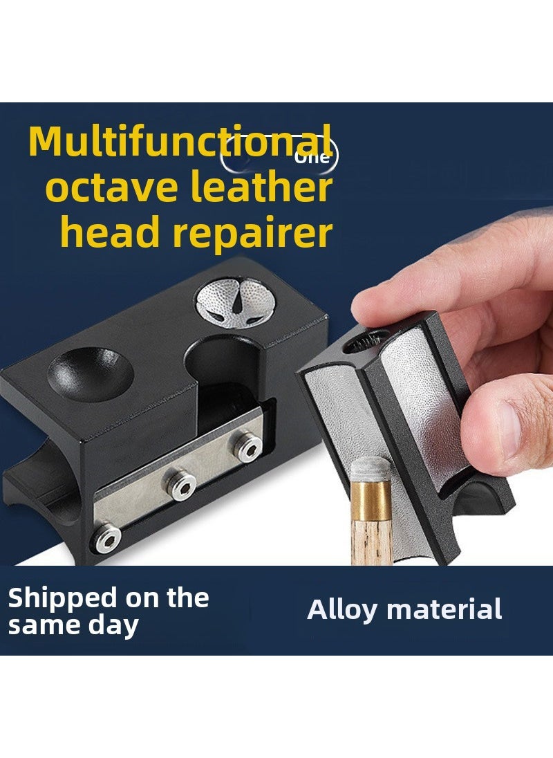 8-in-1 Multifunctional Billiard Cue Repair Tool Alloy multi-functional leather head repairer