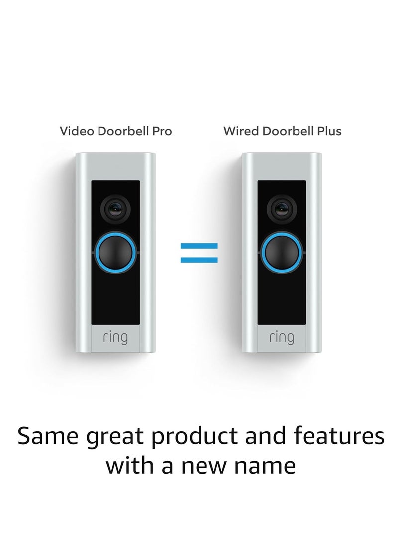 Ring Video Doorbell Pro – Upgraded, with added security features and a sleek design(existing doorbell wiring required)