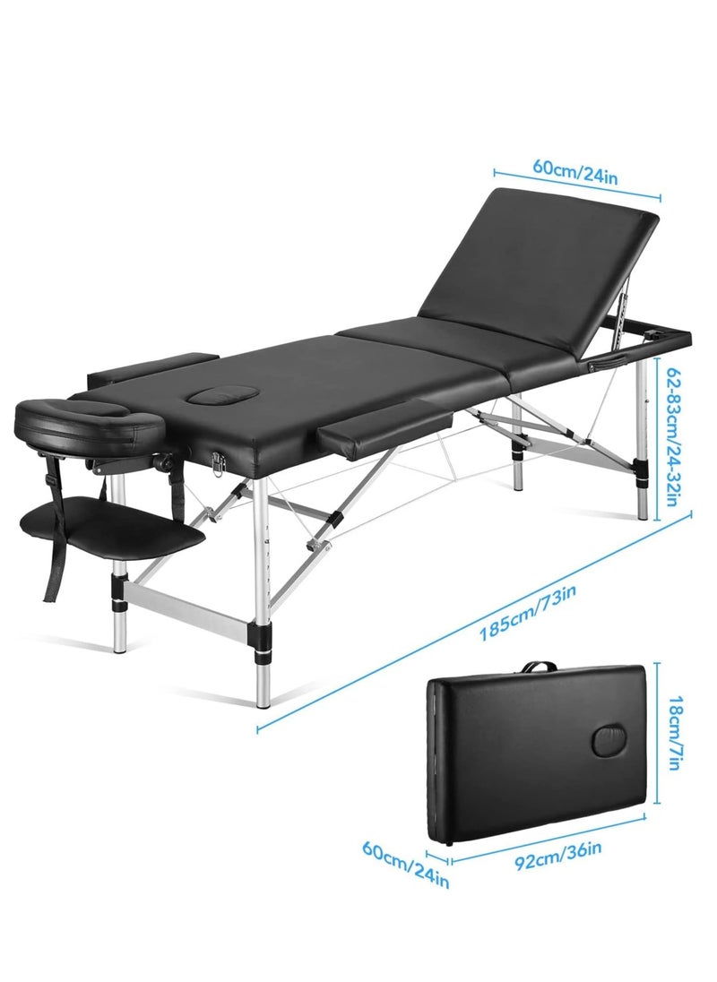 ZUIHAO Portable Massage Bed Lash Bed Facial Table SPA Beds Salon Tattoo Esthetician Bed with Carrying Bag for Shop & Home