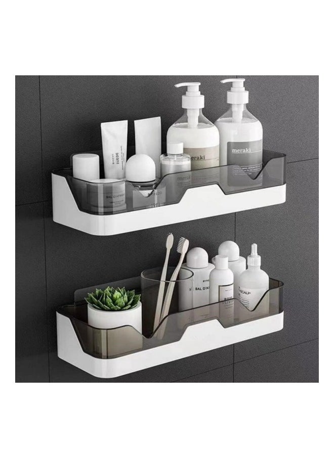 2-Pack Shower Caddy, Separable Shower Organizer with 4 Pieces of Adhesives,No Drilling Double Layer Shower Shelf, Used for Bathroom and Kitchen (Grey)