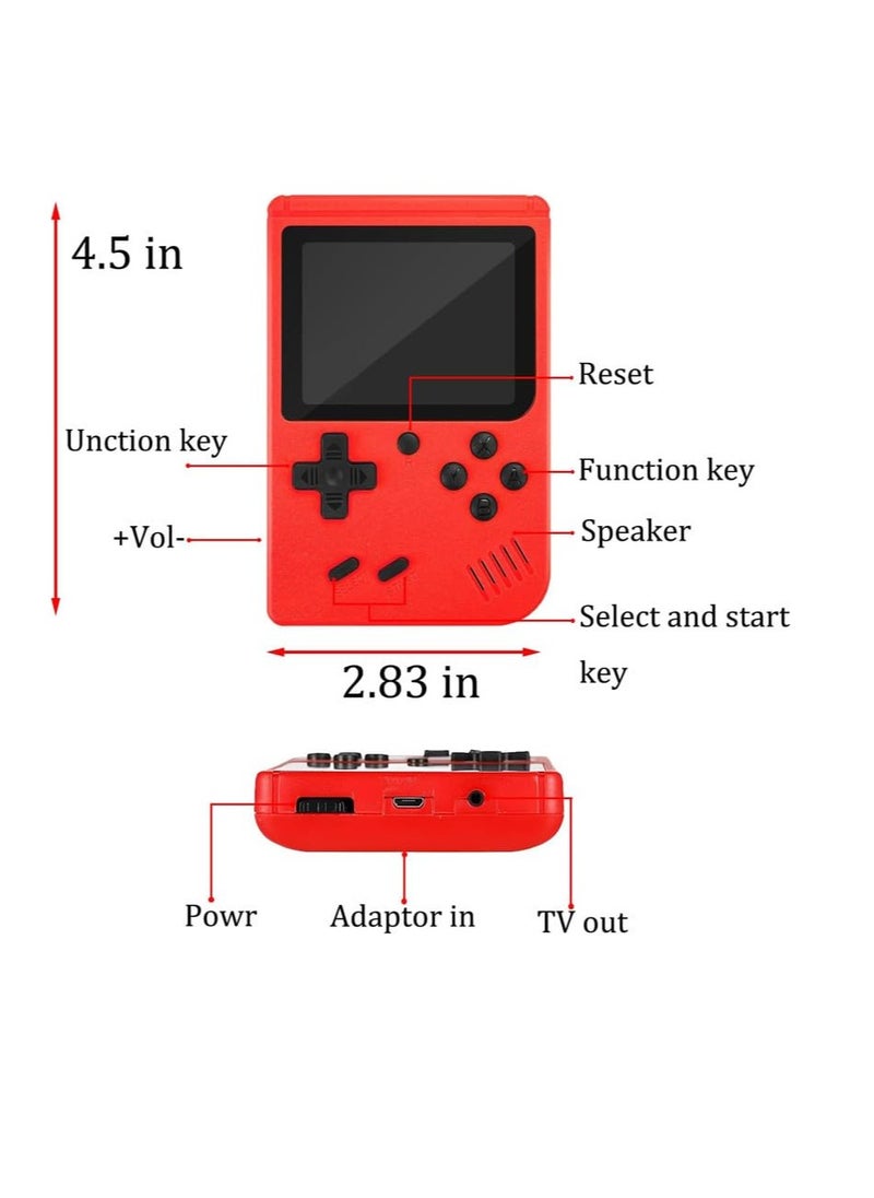 Portable Retro Gaming Console with 500 Built-In Games, Dual Player Mode, TV-Out Support & Included Controller – Handheld System with HDMI Connectivity for Home and Travel